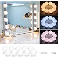 Los mejores  - Timker Luces LED Kit de Espejo con 10 Bombillas regulables 3 Modos Ajustable de Color de Luz USB Luz Espejo Maquillaje…
